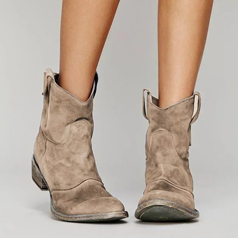 Vintage Western Stiefeletten für Damen – Handgefertigt aus hochwertigem Leder 0