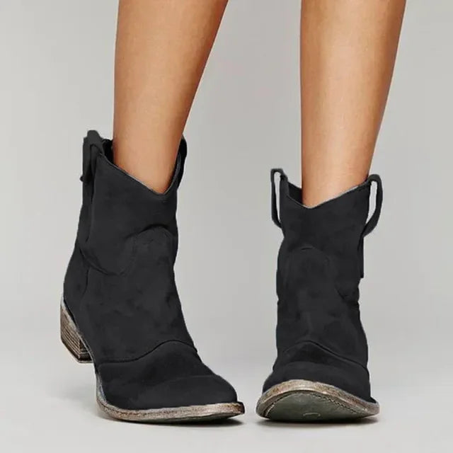 Vintage Western Stiefeletten für Damen – Handgefertigt aus hochwertigem Leder 1