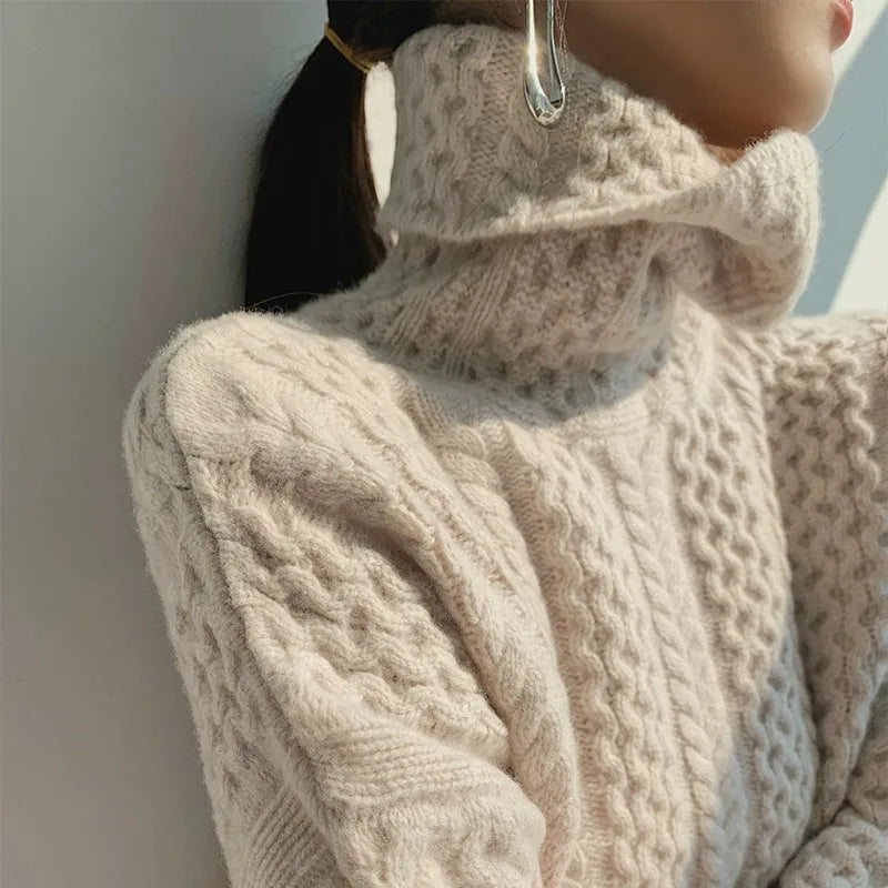 Walbusch – Damenpullover – Eleganter Zopfmuster-Pullover, Warm & Weich