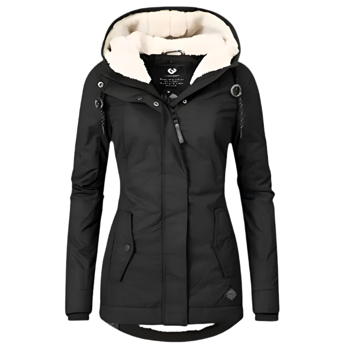 Wasserdichte Winterjacke – Langer Schnitt mit Kapuze – Kuscheliges Futter für Damen 1