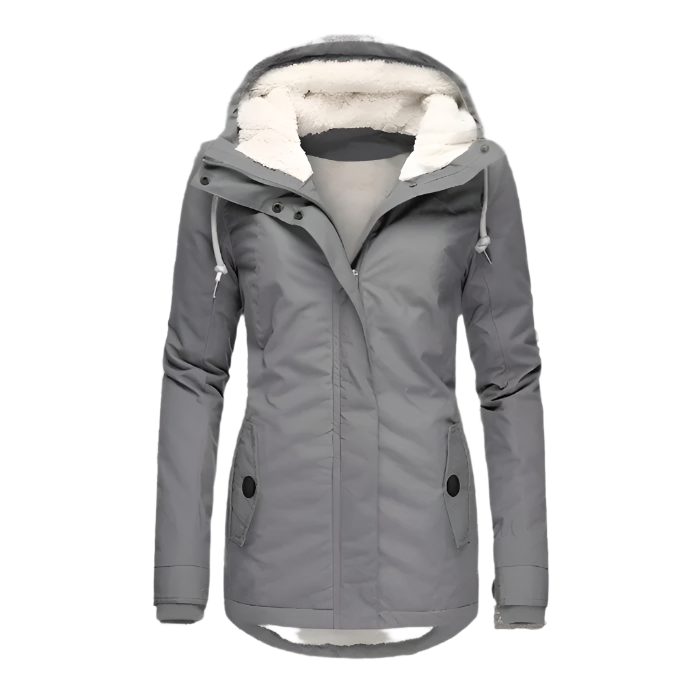 Wasserdichte Winterjacke – Langer Schnitt mit Kapuze – Kuscheliges Futter für Damen 0