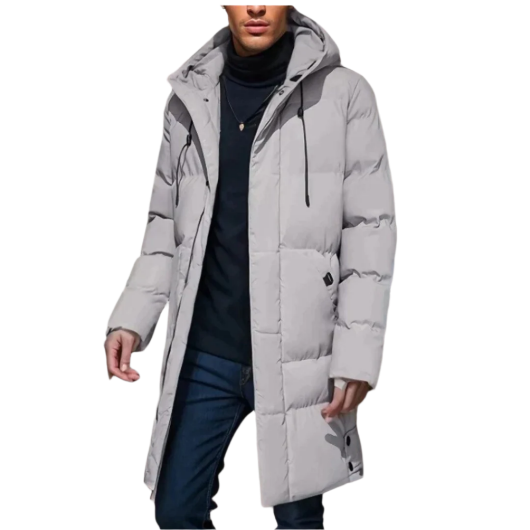 Wattierter Herrenparka für Winter – Stilvoll & Warm mit Kapuze
