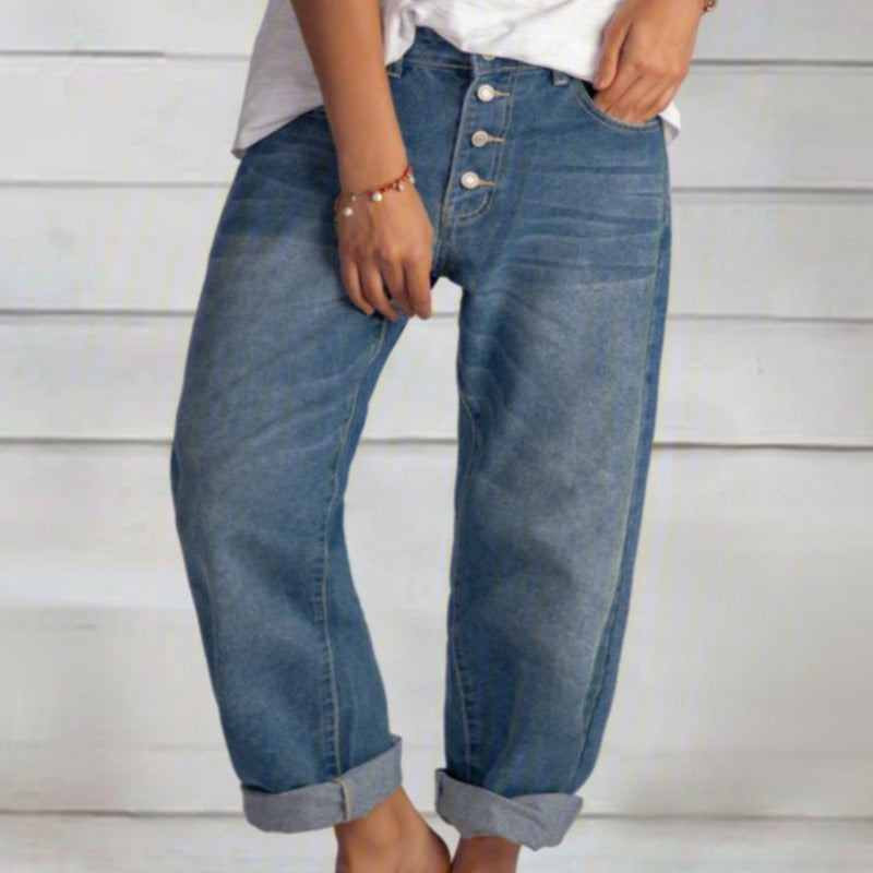 Weite Damenjeans – Vintage-Inspiriert & Komfortabel – Hohe Taille 1