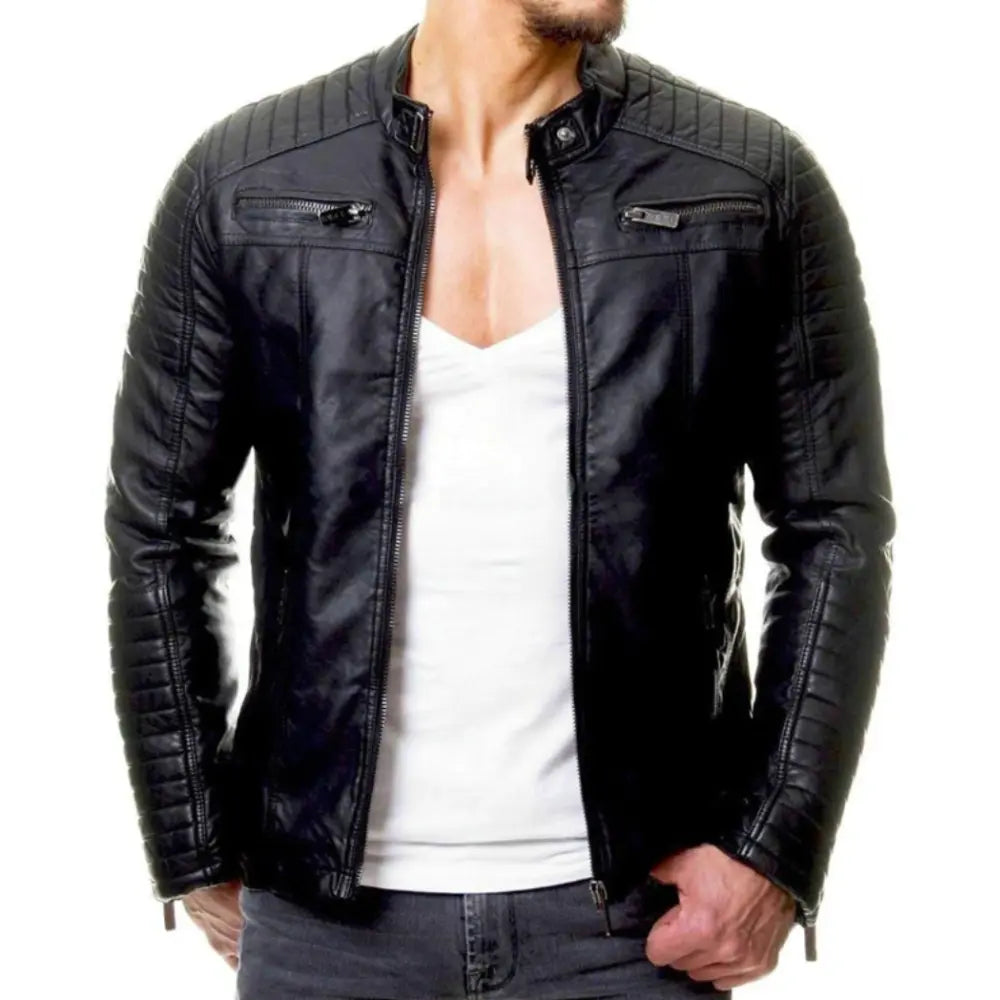 Winddichte Lederjacke für Herren – Stilvoll & Komfortabel 1